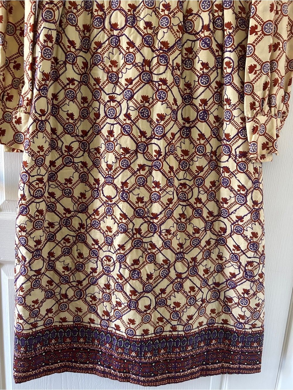 Vintage 1970s Del-Ann's Quilted Prairie Dress Cottagecore Retro Western Boho - Picture 11 of 13